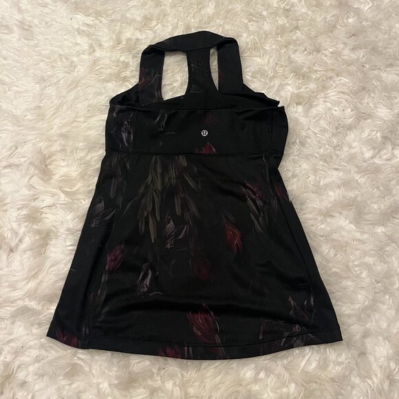 Lululemon Scoop Neck Tank Midnight Iris Multi / Black Size 6 - Picture 2 of 3